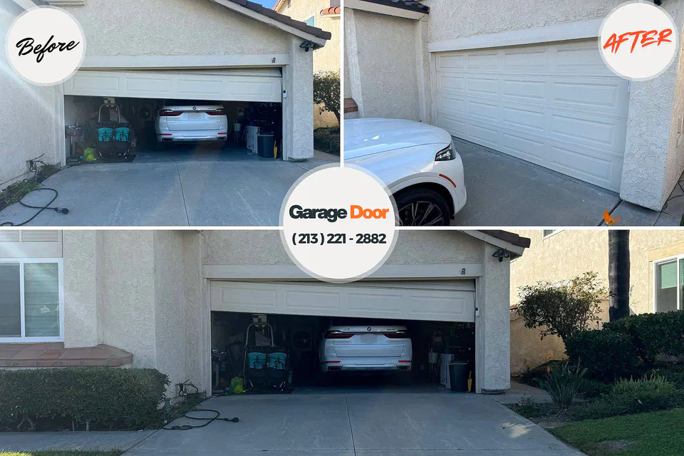 Before and after: garage door repair Merritt Island, FL